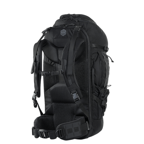 M-Tac Rygsæk Large Elite Hex Gen. IV i sort med ergonomisk design og holdbare materialer, perfekt for transport av adskilte våpen og utstyr.