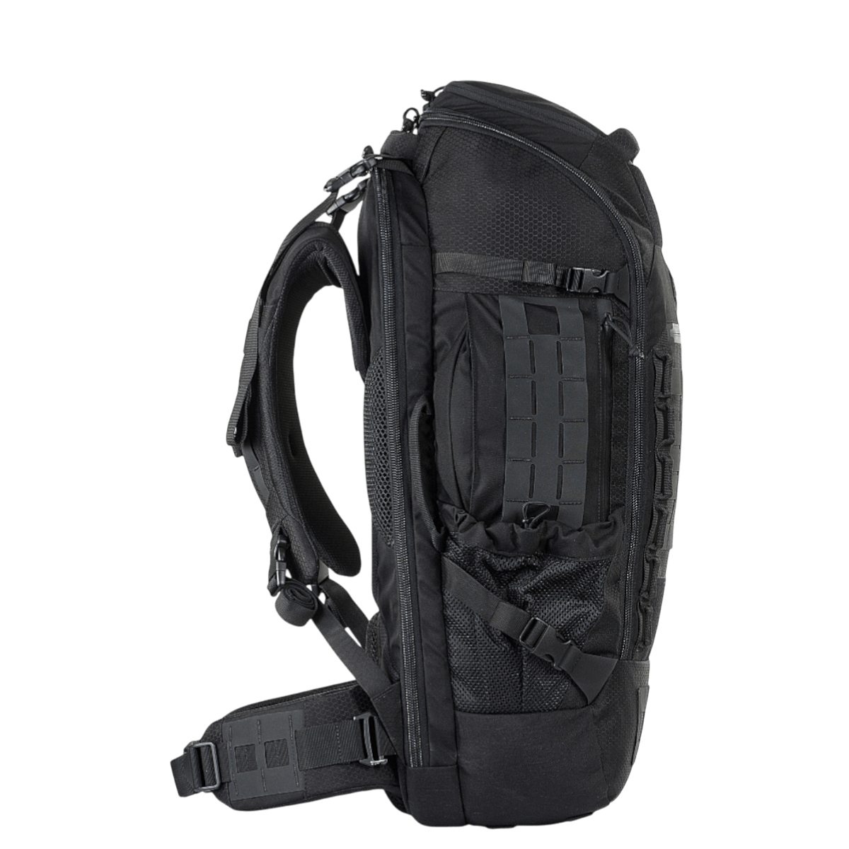 M-Tac Rygsæk Large Elite Hex Gen. IV, sort, holdbar Cordura vandret taske med ergonomisk design, perfekt til taktisk brug