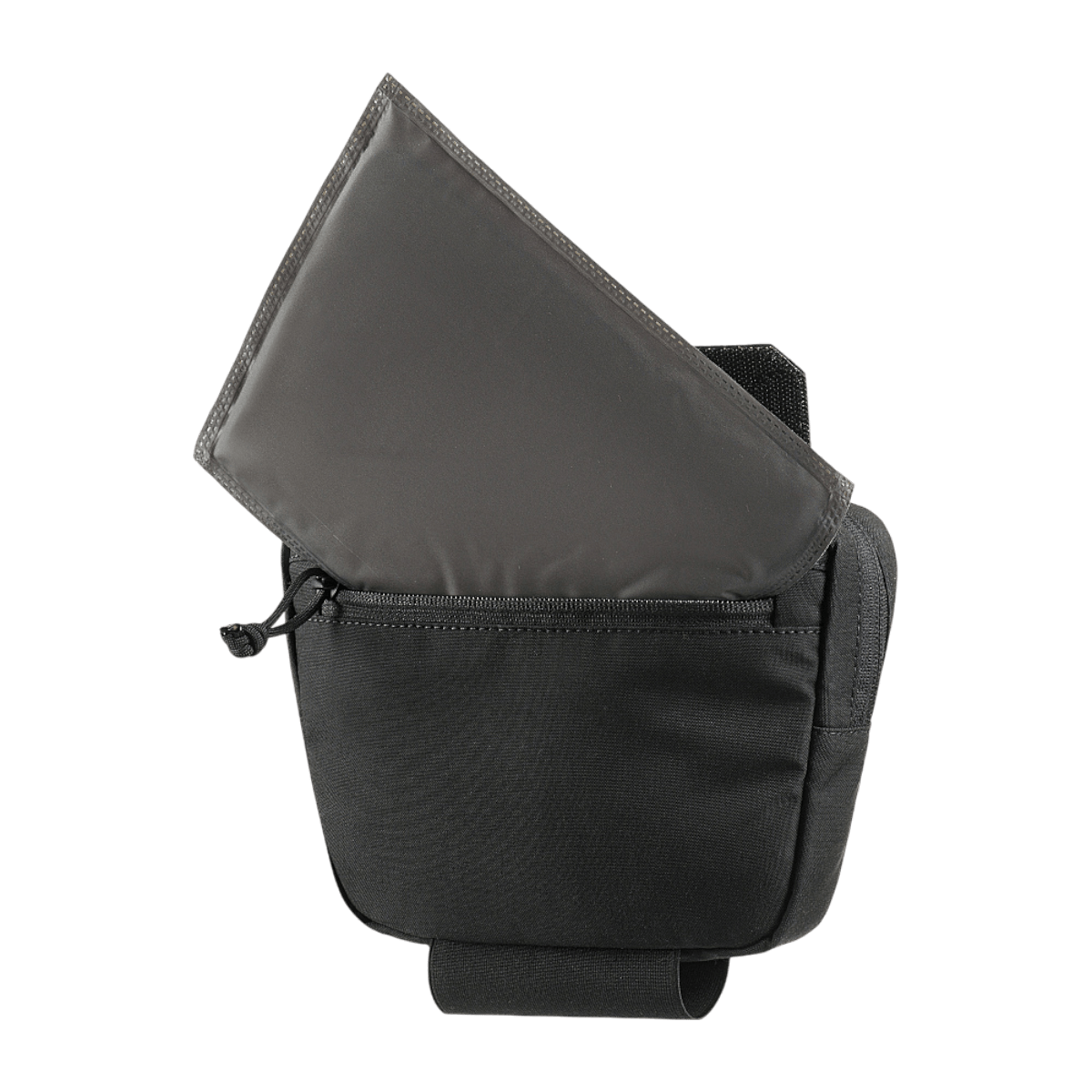 M-Tac Lomme til Tilbehør Lower Large Elite sort taske lavet af slidstærk Cordura 500D med YKK-lynlåse, set fra siden.