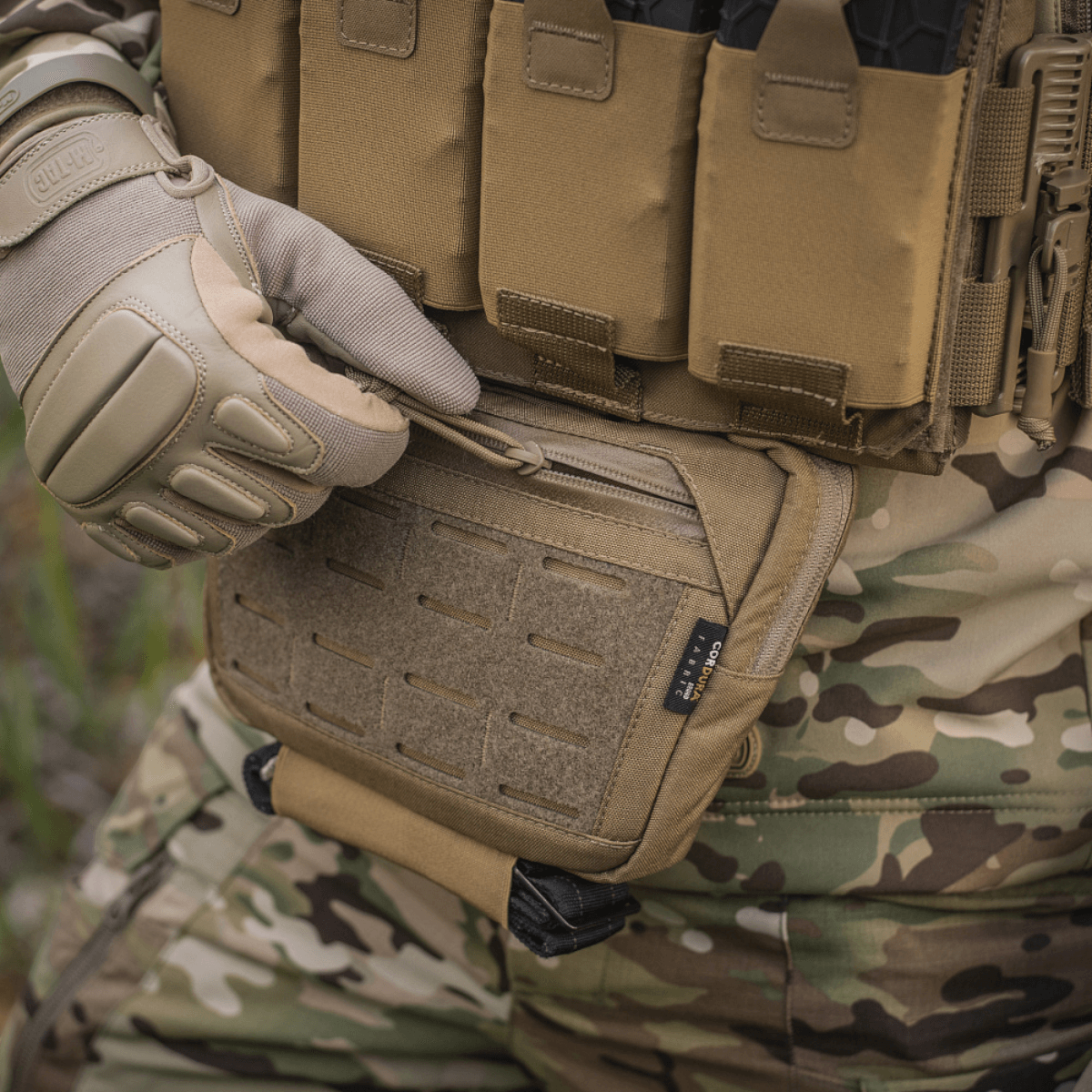 M-Tac Lomme til Tilbehør Lower Large Elite, praktisk Cordura 500D materiale, robust til udendørs brug, lynlåse fra YKK