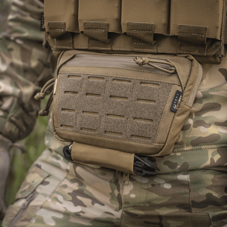 M-Tac Tilbehørslomme Lower Large Elite Plate Carrier i slitesterkt Cordura 500D med NIJ-sertifisering, taktisk lomme, galleri posisjon 1.