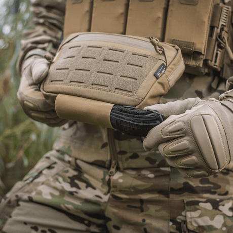 M-Tac Tilbehørslomme Lower Large Elite Plate Carrier i slitesterkt Cordura 500D med NIJ-sertifisering, vist i galleri posisjon 1.