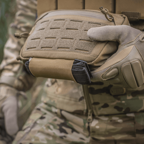 M-Tac Tilbehørslomme Lower Large Elite Plate Carrier i slitesterkt Cordura 500D med NIJ-sertifisering, taktisk lomme, galleri posisjon 1.