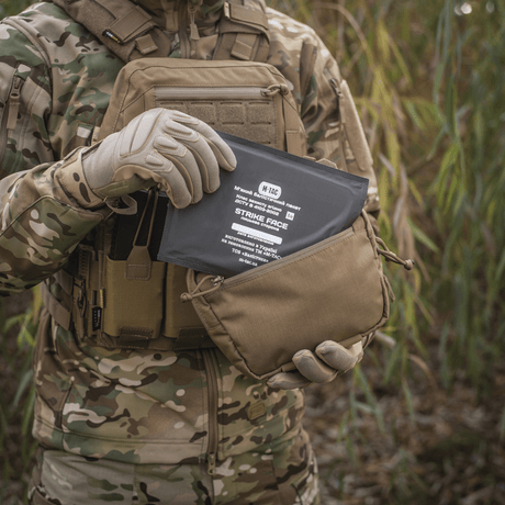 M-Tac Tilbehørslomme Lower Large Elite Plate Carrier i robust Cordura 500D med funksjonell åpning, vist i galleri posisjon 1.