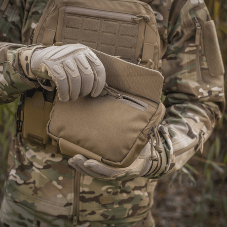 M-Tac Tilbehørslomme Lower Large Elite Plate Carrier i robust Cordura 500D, taktisk funksjon og praktisk glidelåslomme, galleri posisjon 1.
