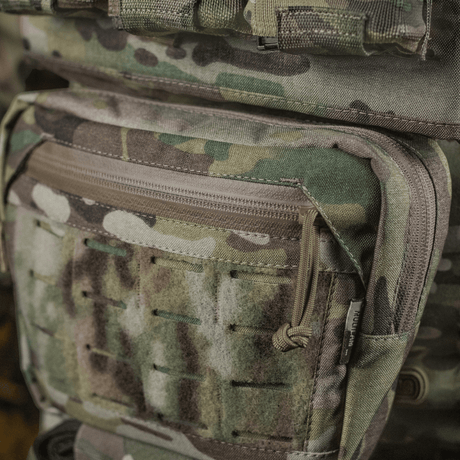 M-Tac Tilbehørslomme Lower Large Elite Plate Carrier i slitesterkt Cordura 500D med NIJ-sertifisering, funksjonell kamuflert pouch, galleri posisjon 1.
