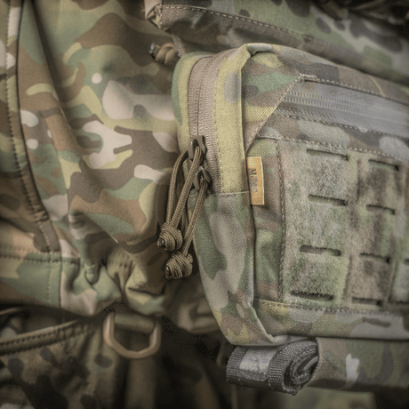 M-Tac lomme til tilbehør Lower Large Elite Plate Carrier i slitesterkt Cordura 500D med NIJ-sertifisering, kamuflert pouch, vist i galleri posisjon 1.