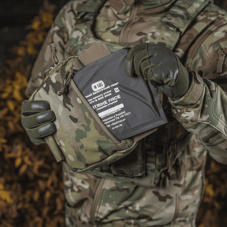 M-Tac Tilbehørslomme Lower Large Elite Plate Carrier i slitesterkt Cordura 500D med NIJ-sertifisering, vist i galleri posisjon 1.