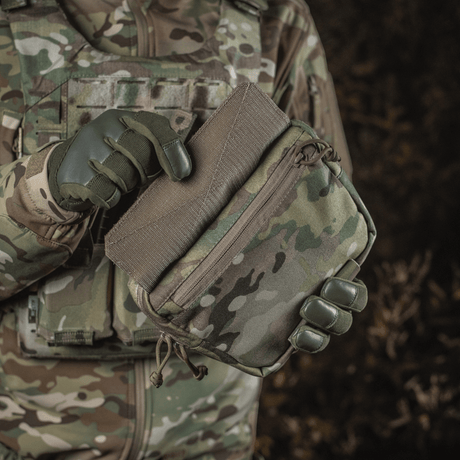 M-Tac Tilbehørslomme Lower Large Elite Plate Carrier i slitesterkt Cordura 500D med NIJ-sertifisering, vist i galleri posisjon 1.