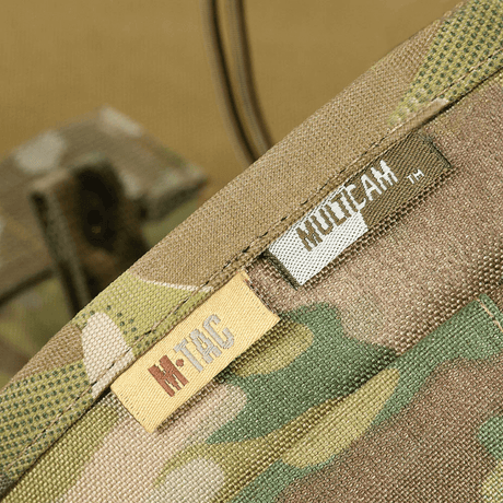 M‑Tac Magasinsæk Dump Pouch Lite Elite i kamuflasje Cordura 500D med merker for M-Tac og MULTICAM, robust og praktisk design.