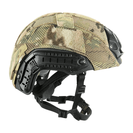 M‑Tac Hjelmcover Shroud Elite i MULTICAM, designet for TOR-D-hjelmer, med Cordura 500D og mesh for kamuflasje og beskyttelse. Enkel montering.