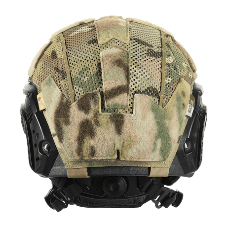 M‑Tac Hjelmcover Shroud Elite montert på en TOR-D-hjelm, viser Velcro-paneler og Cordura 500D-materiale.