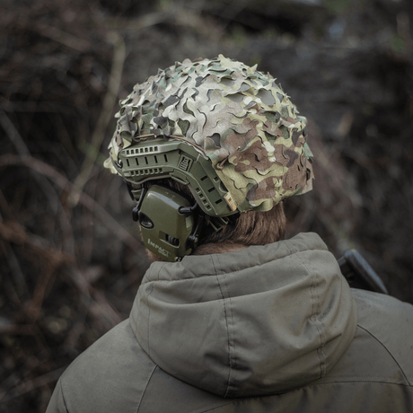 M‑Tac Vilha Hjelmcover FAST multicam-mønster, kamuflasje- og beskyttelsesovertrekk for FAST-hjelmer, Cordura 500D, Velcro-festning.