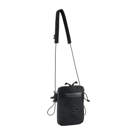 M‑Tac Pocket Bag Elite HEX i svart med holdbare YKK-glidelåser, kompakt veske for EDC-utstyr og småting, ideell til daglig bruk.