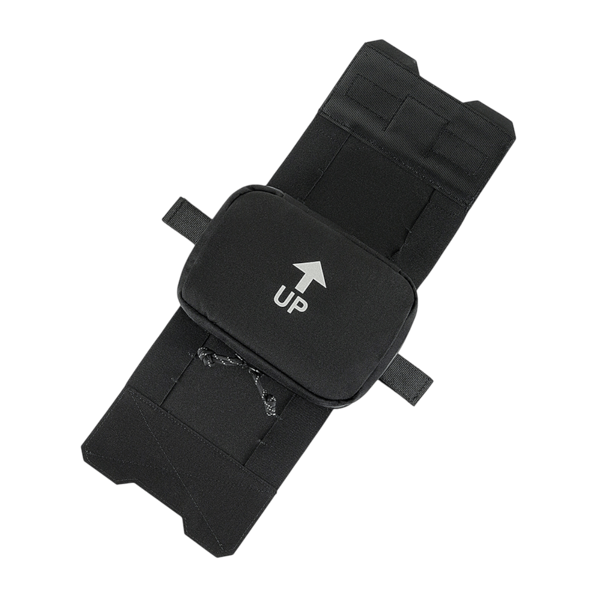 M-Tac Horisontal Medic Lomme Large Elite i sort med indbygget organizer, perfekt til førstehjælpssituationer og lavet af slidstærk Cordura 500D.