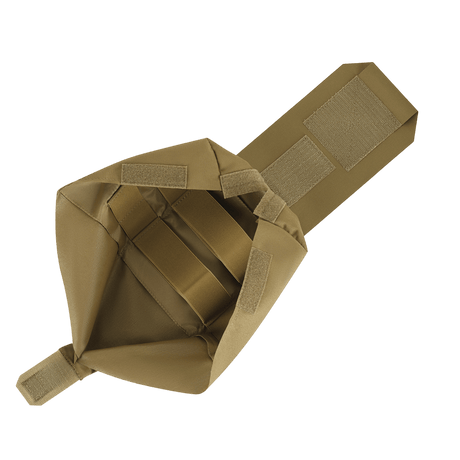 M-Tac Medic Pouch Vertical Large Elite med åpen topp, viser den indre organizeren for førstehjelpsutstyr laget av Cordura 500D.