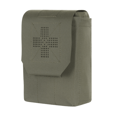 M‑Tac Medic Pouch Vertical Large Elite i holdbar Cordura 500D med innovativt design, perfekt for sikker oppbevaring av førstehjelpsutstyr.