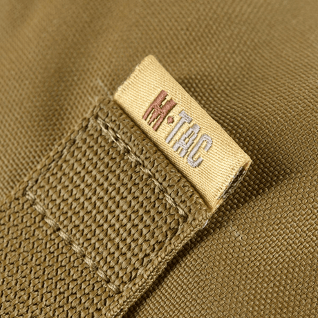 M-Tac Pouch Sukharka Gen.3 XL i slitesterkt Cordura 500D-stoff, viser merkets logoetikett og teksturdetaljer.