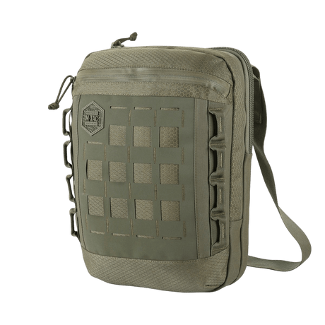 M-Tac Tablet Bag Laser Cut Hex i Cordura med Laser Cut MOLLE på fronten, ideell for skjult våpen, nettbrett og A4-dokumenter.