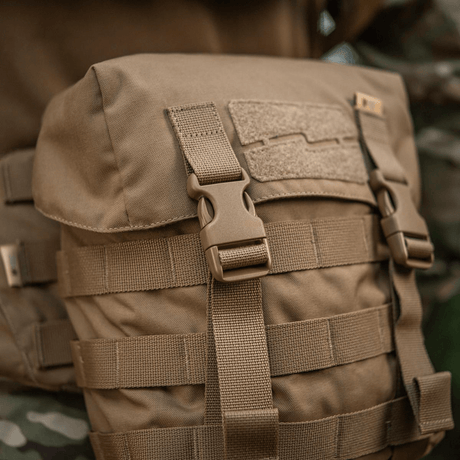 M-Tac Sukharka Gen.3 Pouch i robust Cordura 500D med MOLLE-interface og fastex-lukking.