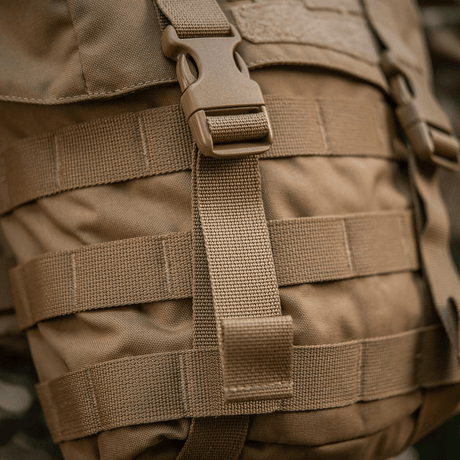 M-Tac Sukharka Gen.3 Pouch i slitesterk Cordura 500D med MOLLE-interface og Woojin Plastic hardware.