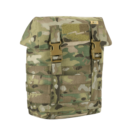 M-Tac Sukharka Gen.3 Pouch i robust Cordura 500D med MOLLE-interface, perfekt for feltbruk, i camouflagerfarger.