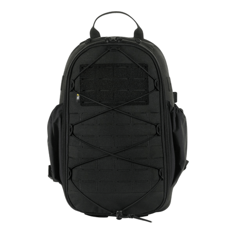 M-Tac STURM Elite Ryggsekk, svart taktisk ryggsekk med MOLLE Laser Cut frontpanel, 15 liters kapasitet, laget for korte opphold.