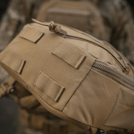 M-Tac STURM Elite ryggsekk taktisk ryggsekk med MOLLE Laser Cut-panel, laget av Cordura-materialer, nærbilde.