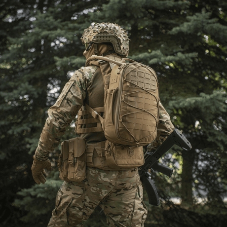 M-Tac STURM Elite ryggsekk i Cordura 500D, 15L kapasitet med MOLLE Laser Cut frontpanel, taktisk design for kortvarige feltopphold.