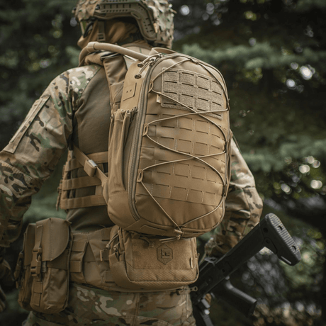 M-Tac STURM Elite ryggsekk i feltet, taktisk ryggsekk med MOLLE Laser Cut panel og elastiske sidelommer, for kortvarige oppdrag.