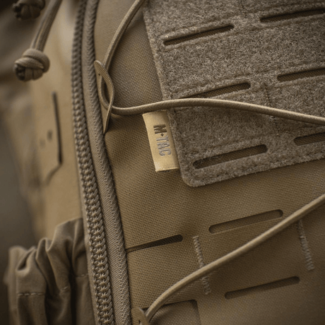 M-Tac STURM Elite ryggsekk med MOLLE Laser Cut frontpanel for taktisk bruk, laget av holdbart Cordura-materiale.