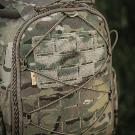 M-Tac STURM Elite ryggsekk med MOLLE Laser Cut frontpanel i kamuflasjedesign.
