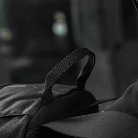 M-Tac STURM Elite ryggsekk i Cordura med MOLLE Laser Cut-design og elastiske sidelommer for taktisk utstyr.
