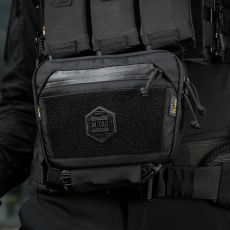 M-Tac Large Elite Gen.II skulderveske, robust skulderveske i Cordura 500D med YKK-glidelåser og M-Tac merkelogo, egnet for taktisk bruk.
