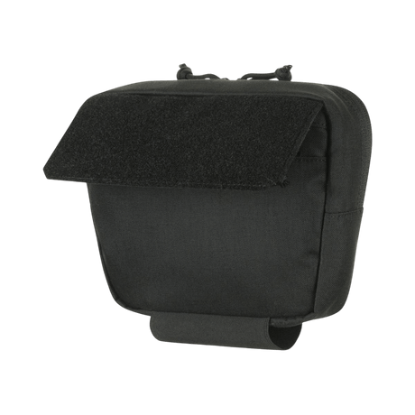 M-Tac Large Elite Gen.II skulderveske i svart Cordura 500D med front Velcro-panel for taktisk bruk og utstyrsoppbevaring.