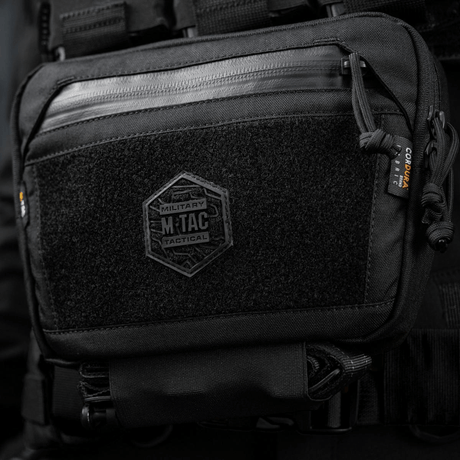 M-Tac Large Elite Gen.II skulderveske med Cordura 500D-materiale og YKK-glidelåser, taktisk design for utstyrstransport.