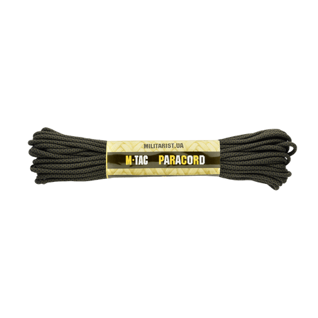 M‑Tac Paracord 550 Type III 15 m sterk nylonkord ideell for friluft, reparasjoner og nødbruk i svart, lengde 15 m, diameter 4 mm.