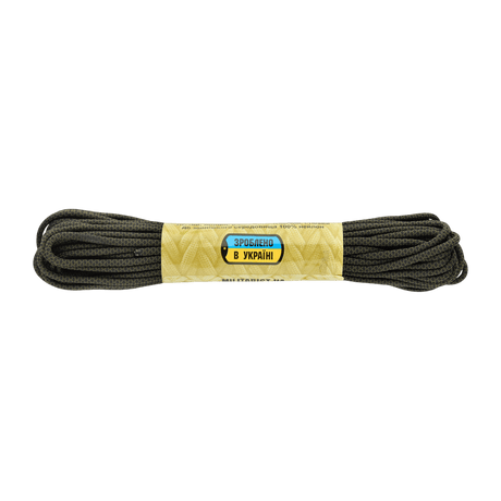 M‑Tac Paracord 550 Type III 15 m sterk nylonkord i mørk farge for friluft og nødbruk, lengde 15 m, diameter 4 mm, bruddstyrke 240 kg.