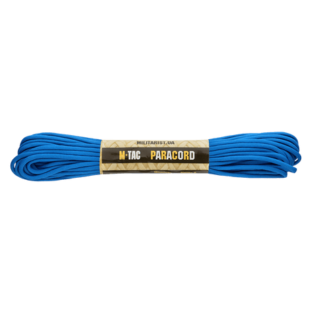 M‑Tac Paracord 550 Type III 15 m sterk blå nylonkord ideell for friluft og nødbruk. Lengde: 15 m, diameter: 4 mm, bruddstyrke: 240 kg.