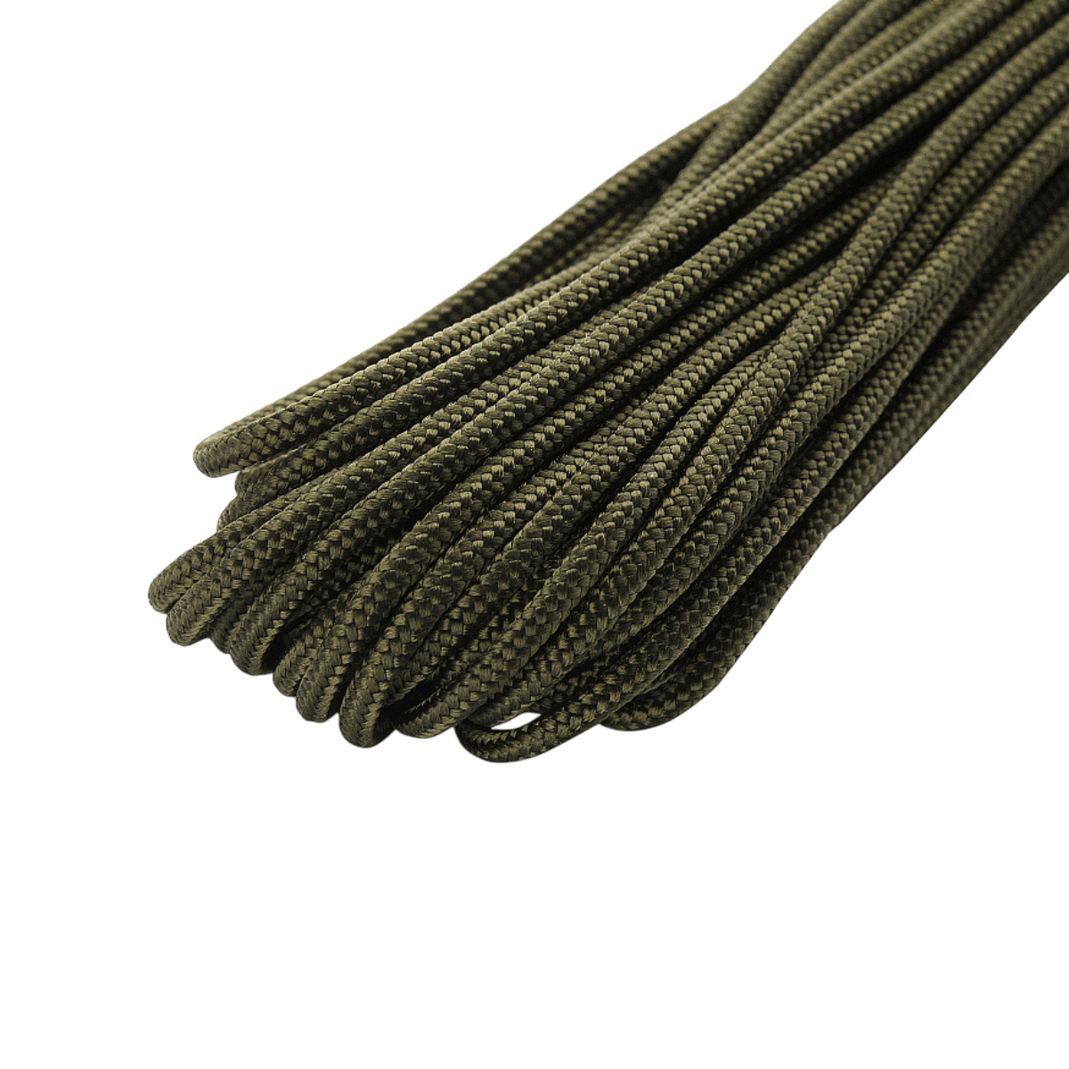 M‑Tac Paracord 550 Type III 15 m grøn nylonkordel til friluft, reparation og nødsituationer.