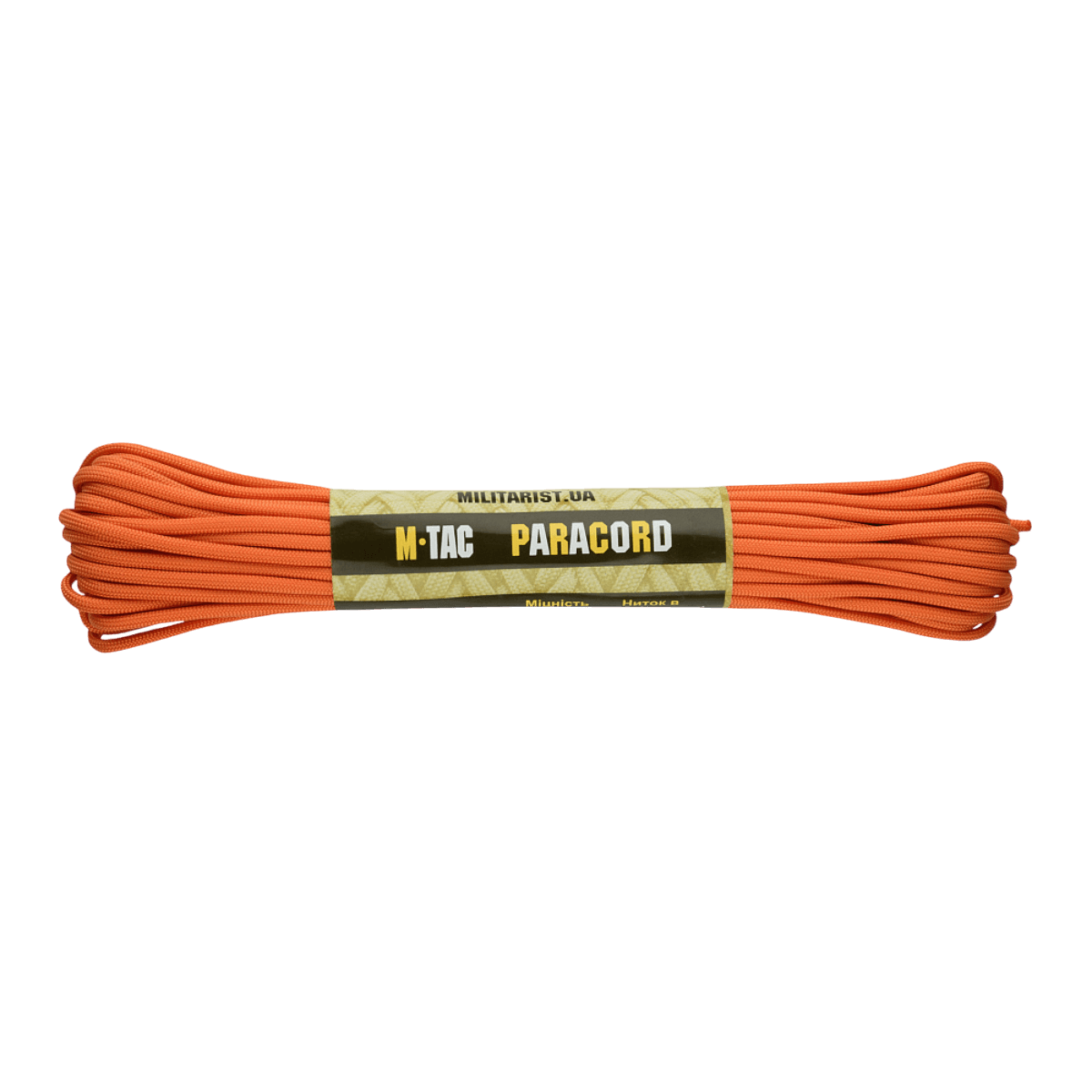 M‑Tac Paracord 550 Type III 15 m i rustfarvet nylon perfekt til friluft og reparationer