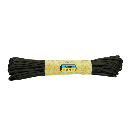 M‑Tac Paracord 550 Type III 15 m sterk nylonkord for friluft og nødbruk, 15 m lengde, diameter 4 mm, bruddstyrke 240 kg.