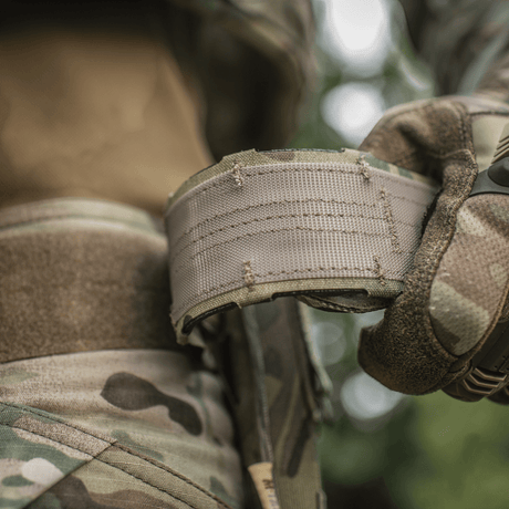 M-Tac Tiger Bælte Cobra Buckle i multicam med slidstærkt materiale og modulært design til NIJ-certificeret taktisk udstyr, galleri position 1.