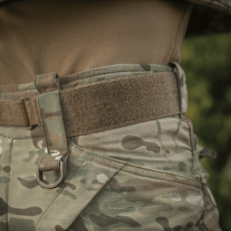 M-Tac Tiger Bælte Cobra Buckle i multicam med slidstærkt materiale og justerbar velcro til taktisk brug, galleri position 1.