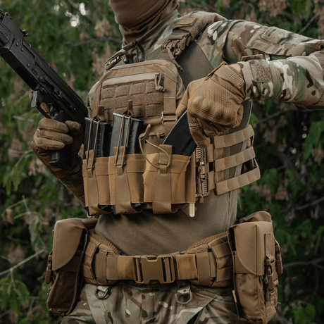 M-Tac Frontpanel til Cuirass QRS Plate Carrier 3 Magasiner i elastisk materiale med NIJ-sertifisering, funksjonell og lett, galleri posisjon 1.