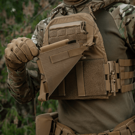 M-Tac Frontpanel til Cuirass QRS Plate Carrier 3 Magasiner i elastisk materiale med NIJ-sertifisering, funksjonell og lett, galleri posisjon 1.