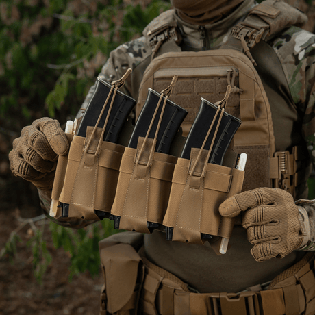 M-Tac Frontpanel til Cuirass QRS Plate Carrier 3 Magasiner i elastisk materiale med NIJ-sertifisering, funksjonelt design, galleri posisjon 1.