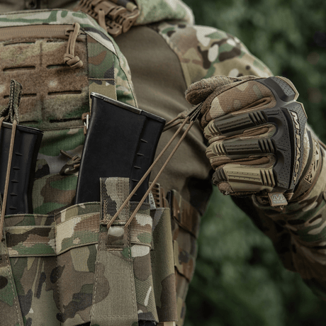 M-Tac Frontpanel til Cuirass QRS Plate Carrier 3 Magasiner i elastisk kamuflasjemateriale med NIJ-sertifisering, galleri posisjon 1.