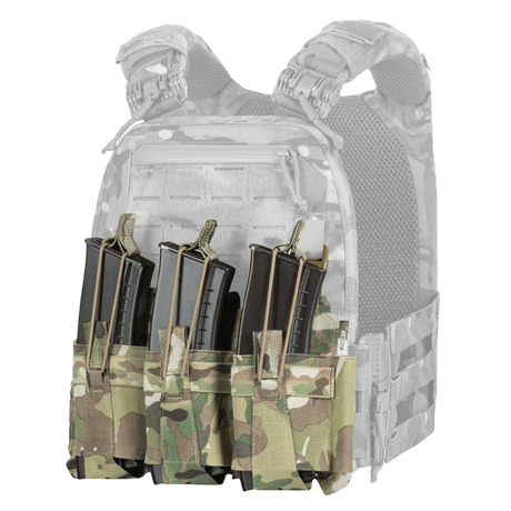 M-Tac Frontpanel til Cuirass QRS Plate Carrier 3 Magasiner i elastisk kamuflasjemateriale med NIJ-sertifisering, galleri posisjon 1.