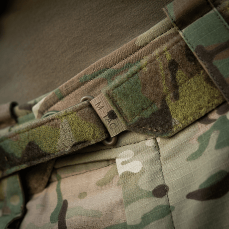 M-Tac Internal Tiger Bælte i Cordura 500D med Velcro-feste, designet for militært og taktisk utstyr. Vist i kamuflasjefarger.